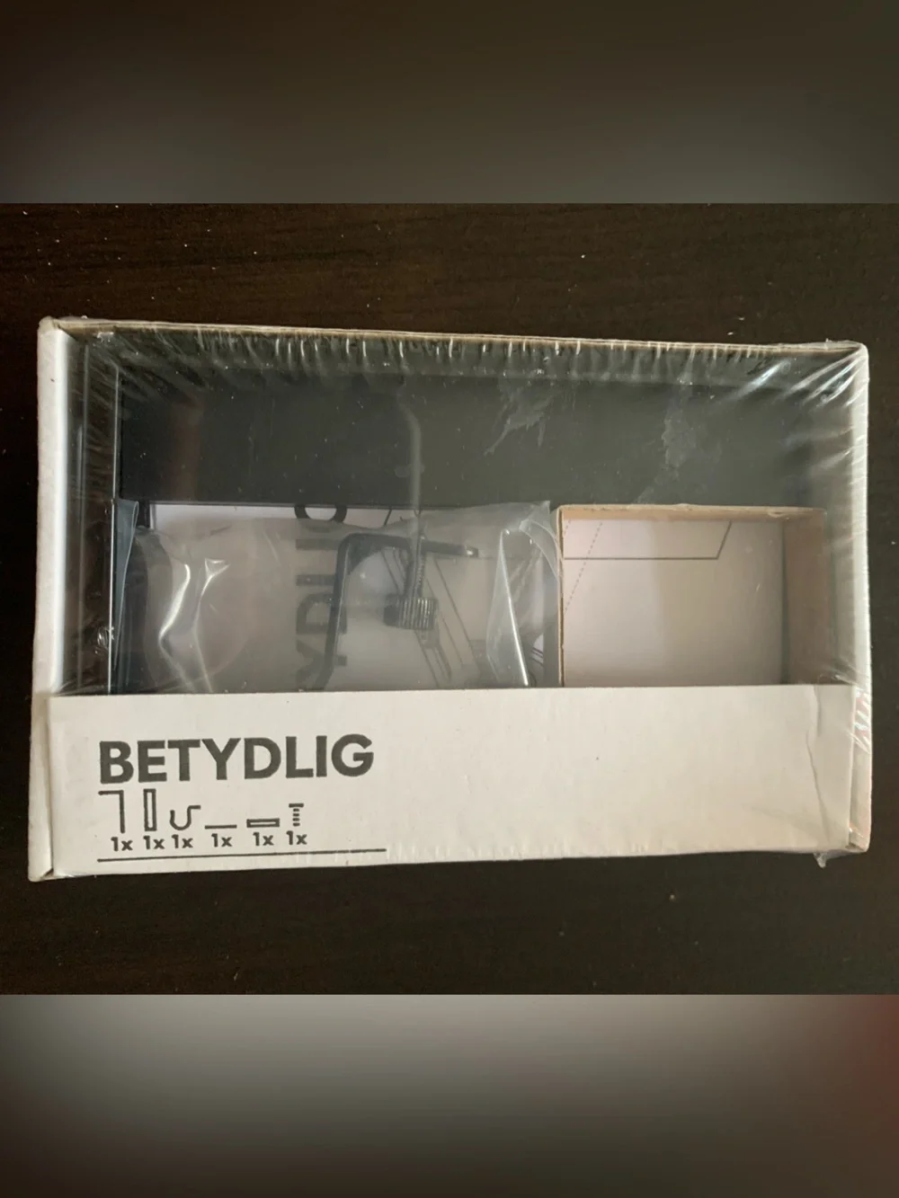 IKEA BETYDLIG Black Phone Holder with Mounting Clips